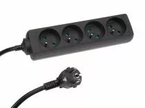 Bloc multiprises 4 prises - noir (EB4BLN)