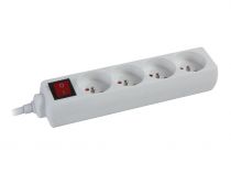 Bloc multiprises 4 prises - terre francaise - avec interrupteur - 3 x 1.5mm² (EB4S)