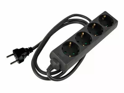 Bloc Multiprises 4 Prises Avec Gaine R�tractile - 3G1.5 - 1.5 M - Schuko (EB4STBHQ-G)