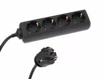 Bloc Multiprises 4 Prises Avec Gaine R&eacute;tractile - 3G1.5 - 1.5 M - Schuko (EB4STBHQ-G)