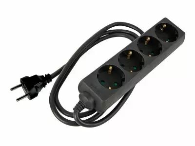 Bloc Multiprises 4 Prises Avec Gaine R�tractile - 3G1.5 - 5 M - Schuko (EB4STBHQ-5-G)