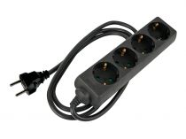 Bloc Multiprises 4 Prises Avec Gaine Rétractile - 3G1.5 - 5 M - Schuko (EB4STBHQ-5-G)