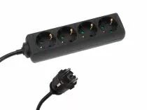 Bloc Multiprises 4 Prises Avec Gaine R&eacute;tractile - 3G1.5 - 5 M - Schuko (EB4STBHQ-5-G)