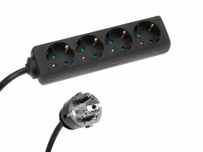 Bloc Multiprises 4 Prises Avec Gaine R�tractile - 3G2.5 - 1.5 M - Schuko (EB4STB25HQ-G)