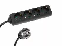 Bloc Multiprises 4 Prises Avec Gaine R&eacute;tractile - 3G2.5 - 1.5 M - Schuko (EB4STB25HQ-G)