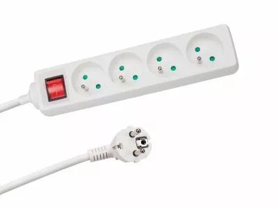 Bloc multiprises 4 prises avec interrupteur (EB4S-3)