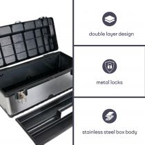 Boîte à outils - acier inoxydable - 590 x 280 x 255mm (OTBA7)