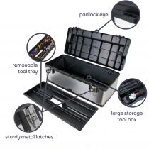 Boîte à outils - acier inoxydable - 590 x 280 x 255mm (OTBA7)