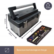 Boîte à outils - acier inoxydable - 590 x 280 x 255mm (OTBA7)