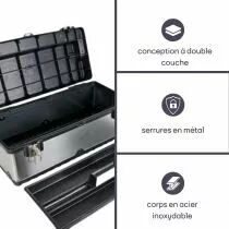 Bo&icirc;te &agrave; outils - acier inoxydable - 590 x 280 x 255mm (OTBA7)