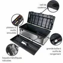 Bo&icirc;te &agrave; outils - acier inoxydable - 590 x 280 x 255mm (OTBA7)