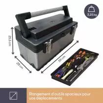 Bo&icirc;te &agrave; outils - acier inoxydable - 590 x 280 x 255mm (OTBA7)