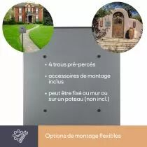 BO&Icirc;TE AUX LETTRES - MONACO - INOX - 36,5 x 36,8 x 10 cm (BG50001)