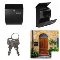 BOÎTE AUX LETTRES - NICE - NOIR - 40 x 31 x 16 cm (BG61003)