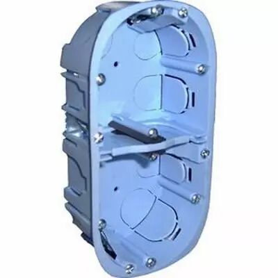 Bo�te d\'encastrement cloison s�che � vis - 2 postes - horizontal/vertical - profondeur 40mm - entraxe 71mm