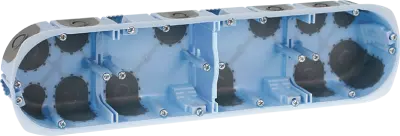 Bo�te d\'encastrement cloison s�che � vis sp�cial bbc - 4 postes - horizontal/vertical - profondeur 40mm - entraxe 71mm (52068)