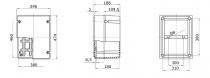 Boîtes à parois lisses pour dérivation avec couvercle haut transparent - ip56 - dimensions internes 460x380x180 (GW44441) 