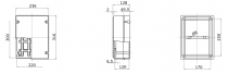 Boîtes à parois lisses pour dérivation couvercle bas transparent IP56 DIMENSION INTERNE 300X220X120 (GW44429)