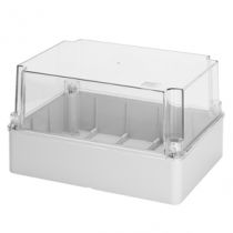 Boîtes à parois lisses pour dérivation couvercle haut transparent IP56  DIMENSION INTERNE 300X220X180 (GW44439)