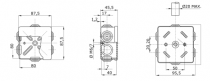 Boîtes de dérivation avec couvercle bas à pression ip44 - dimension interne 80x80x40 - parois avec passe-fils (GW44003)