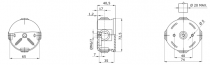 Boîtes de dérivation avec couvercle bas à pression ip44 - dimension interne diamétre 65x35 - parois avec passe-fils (GW44001)