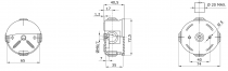 Boîtes de dérivation avec couvercle bas à pression ip44 - dimension interne diamétre 65x35 - parois avec passe-fils - gwt690ºc -