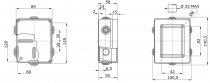 Boîtes de dérivation avec couvercle bas à vis - ip55 - dimension interne 120x80x50 - parois avec passe-fils - gwt690ºc (GW44055)