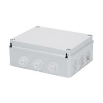 Boîtes de dérivation avec couvercle bas à vis - ip55 - dimension interne 240x190x90 - parois avec passe-fils - gwt690ºc (GW44058