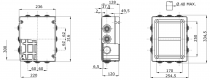 Boîtes de dérivation avec couvercle bas à vis - ip55 - dimension interne 300x220x120 - parois avec passe-fils - gwt690ºc (GW4405