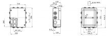 Boîtes de dérivation avec couvercle bas à vis - ip55 - dimension interne 380x300x120 - parois avec passe-fils - gwt690ºc (GW4406