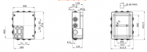 Boîtes de dérivation avec couvercle bas à vis - ip55 - dimension interne 460x380x120 - parois avec passe-fils (GW44011)