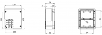 Boîtes de dérivation avec couvercle bas à vis - ip56 - dimension interne 100x100x50 - parois lisses - gwt960ºc (GW44274)