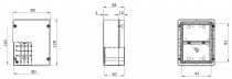 Boîtes de dérivation avec couvercle bas à vis - ip56 - dimension interne 120x80x50 - parois lisses - gwt690ºc (GW44275)