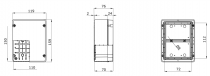 Boîtes de dérivation avec couvercle bas à vis - ip56 - dimension interne 150x110x70 - parois lisses - gwt960ºc (GW44276)