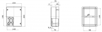 Boîtes de dérivation avec couvercle bas à vis - ip56 - dimension interne 190x140x70 - parois lisses - gwt960ºc (GW44277)