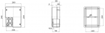 Boîtes de dérivation avec couvercle bas à vis - ip56 - dimension interne 240x190x90 - parois lisses - gwt960ºc (GW44278)