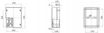 Boîtes de dérivation avec couvercle bas à vis - ip56 - dimension interne 300x220x120 - parois lisses - gwt960ºc (GW44279)