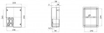 Boîtes de dérivation avec couvercle bas à vis IP56 - dimension interne 240x190x90 - parois lisses (GW44208)