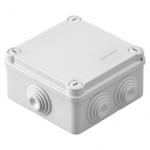 Boîtes de dérivation avec couvercle bas et vis à 1/4 de tour - ip55 - dimension interne 100x100x50 - parois avec passe-fils - gw