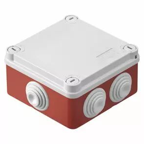 Bo�tes de d�rivation avec couvercle bas et vis � 1/4 de tour - ip55 - dimension interne 100x100x50 - parois avec passe-fils - gw