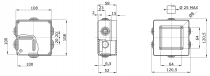 Boîtes de dérivation avec couvercle bas et vis à 1/4 de tour - ip55 - dimension interne 100x100x50 - parois avec passe-fils - gw