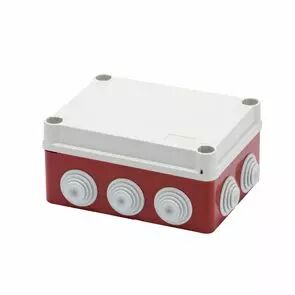 Bo�tes de d�rivation avec couvercle bas et vis � 1/4 de tour - ip55 - dimension interne 150x110x70 - parois avec passe-fils - gw