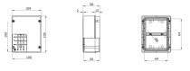 Boîtes de dérivation avec couvercle bas et vis à 1/4 de tour IP55 dimension interne 100x100x50 parois lisses (GW44234)