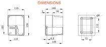 Boîtes de dérivation avec couvercle haut et vis - ip56 - dimension interne 150x110 x140 - parois lisses (GW44216)