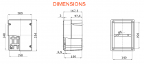 Boîtes de dérivation avec couvercle haut et vis - ip56 - dimension interne 240x190x160 - parois lisses (GW44218)