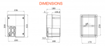 Boîtes de dérivation avec couvercle haut et vis - ip56 - dimension interne 300x220x180 - parois lisses (GW44219)