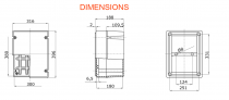 Boîtes de dérivation avec couvercle haut et vis - ip56 - dimension interne 380x300x180 - parois lisses (GW44220)
