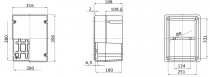 Boîtes de dérivation avec couvercle haut et vis - ip56 - dimension interne 380x300x180 - parois lisses (GW44260)