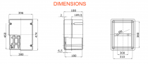 Boîtes de dérivation avec couvercle haut et vis - ip56 - dimension interne 460x380x180 - parois lisses (GW44221)