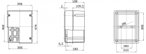 Boîtes de dérivation avec couvercle haut et vis - ip56 - dimension interne 460x380x180 - parois lisses (GW44261)